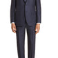 Terno masculino Canali Capri Melange Sarja Sólido Slim Fit Azul Tamanho 54