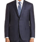 Terno masculino Canali Capri Melange Sarja Sólido Slim Fit Azul Tamanho 54