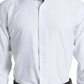Camisa social listrada impecável Canali, branca, tamanho 18,5