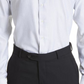 Camisa social listrada impecável Canali, branca, tamanho 18,5