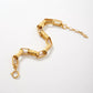 La Vie Parisienne - Hammered Chain Link Bracelet
