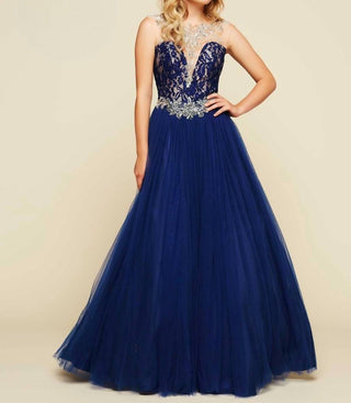 Mac Duggal - Vestido de baile com ilusão