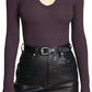 Enza Costa - Silk Knit Long Sleeve U Top