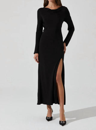 Astr - Vestido longo com decote redondo Decima
