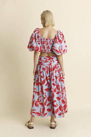 Aureum - Shirred Midi Skirt