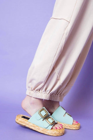 Shu Shop - Sandália feminina Billie Woven com tira dupla