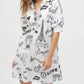 Joseph Ribkoff - Newspaper Print A-line Dress