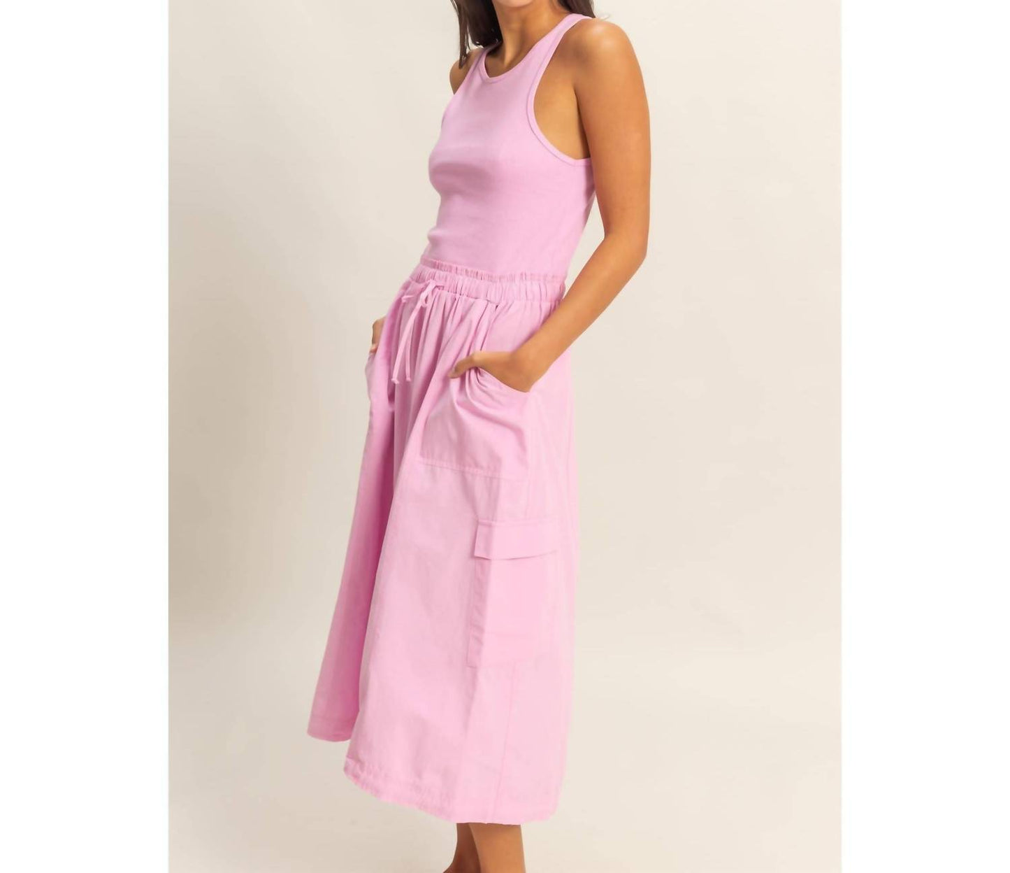 Hyfve - Sleeveless Cargo Midi Dress