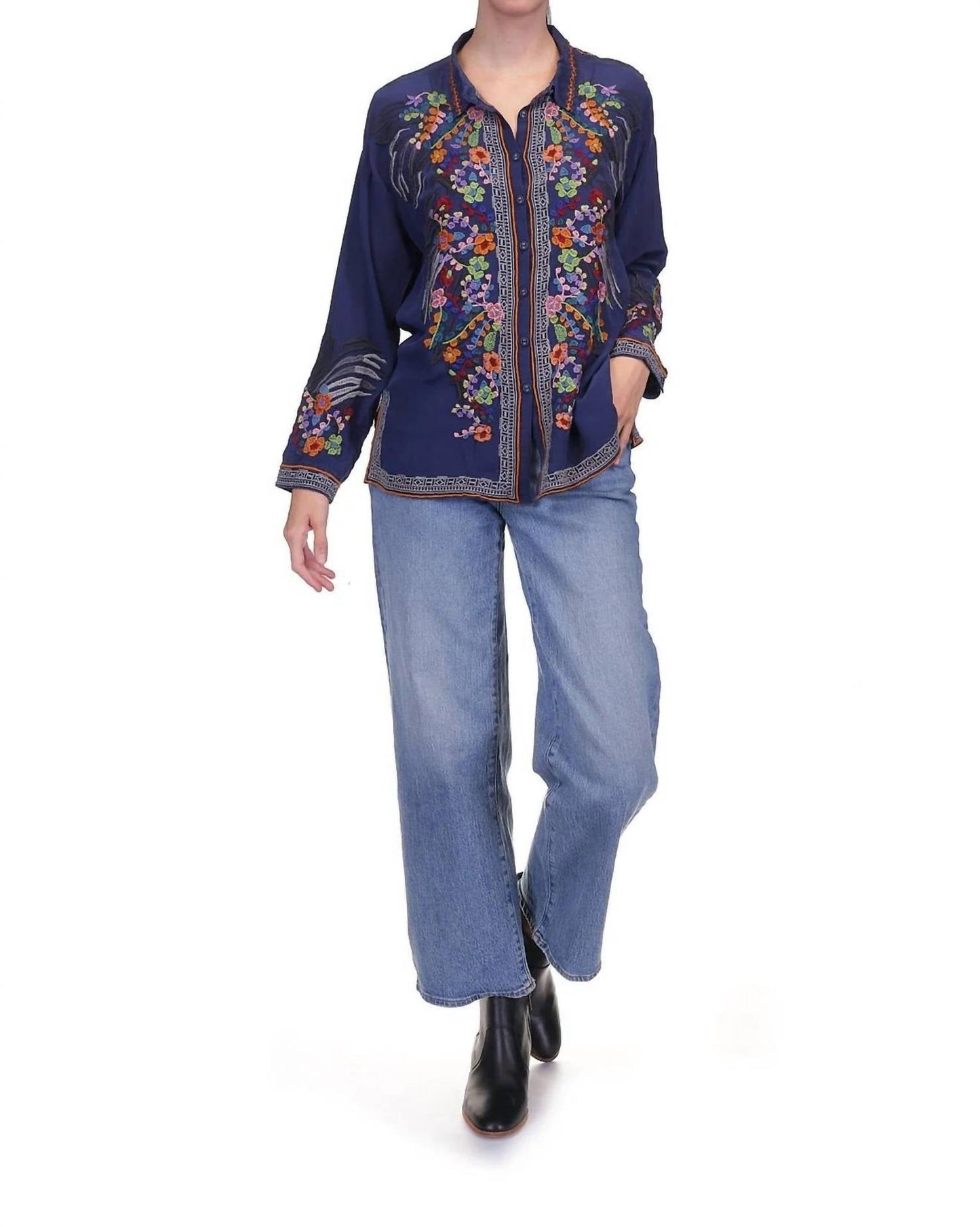 Johnny Was - Dash Audrey Oversize Embroidered Blouse