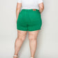 Judy Blue - Tummy Control Garment Dyed Denim Shorts - Plus