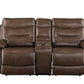 Aashi Leather Gel Match Recliner Loveseat - Brown