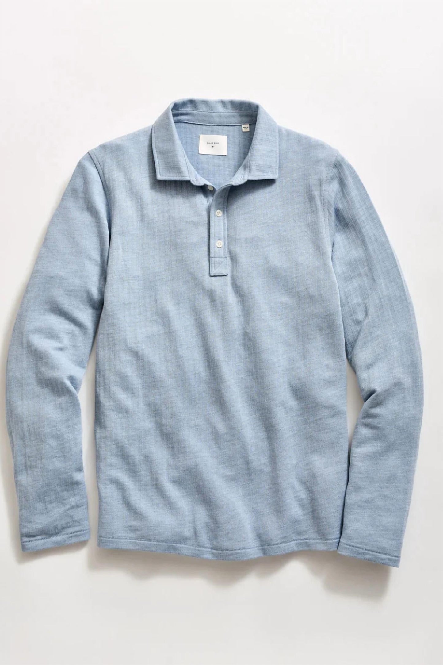 Billy Reid - Long Sleeve Herringbone Polo
