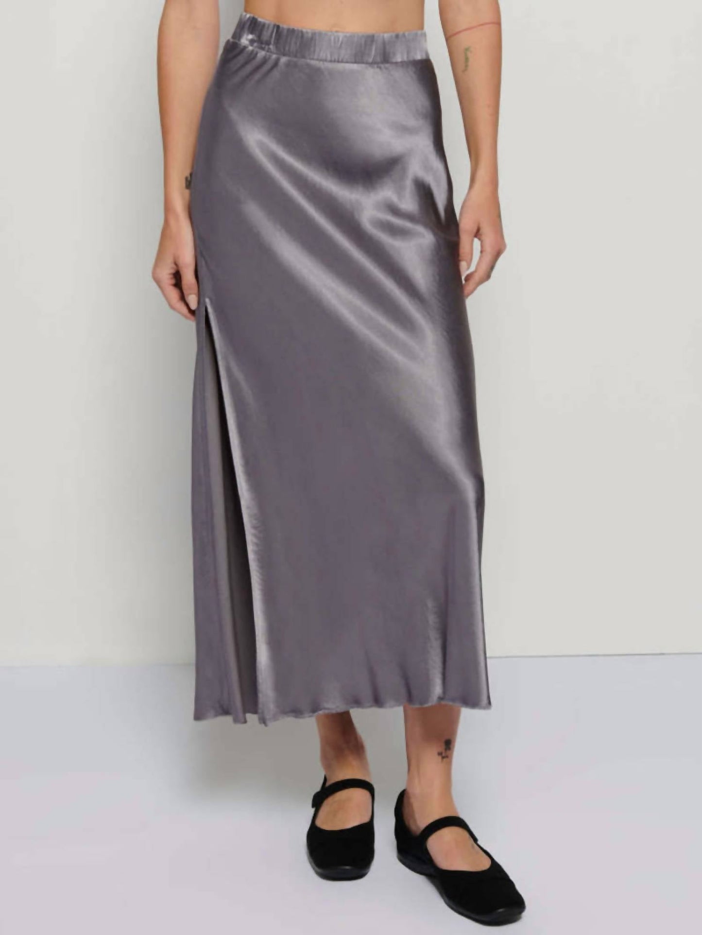 Nation Ltd - Maribel Bias Slit Midi Skirt