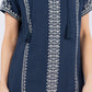 Paparazzi - Double Face Guaze Embroidered Shift Dress