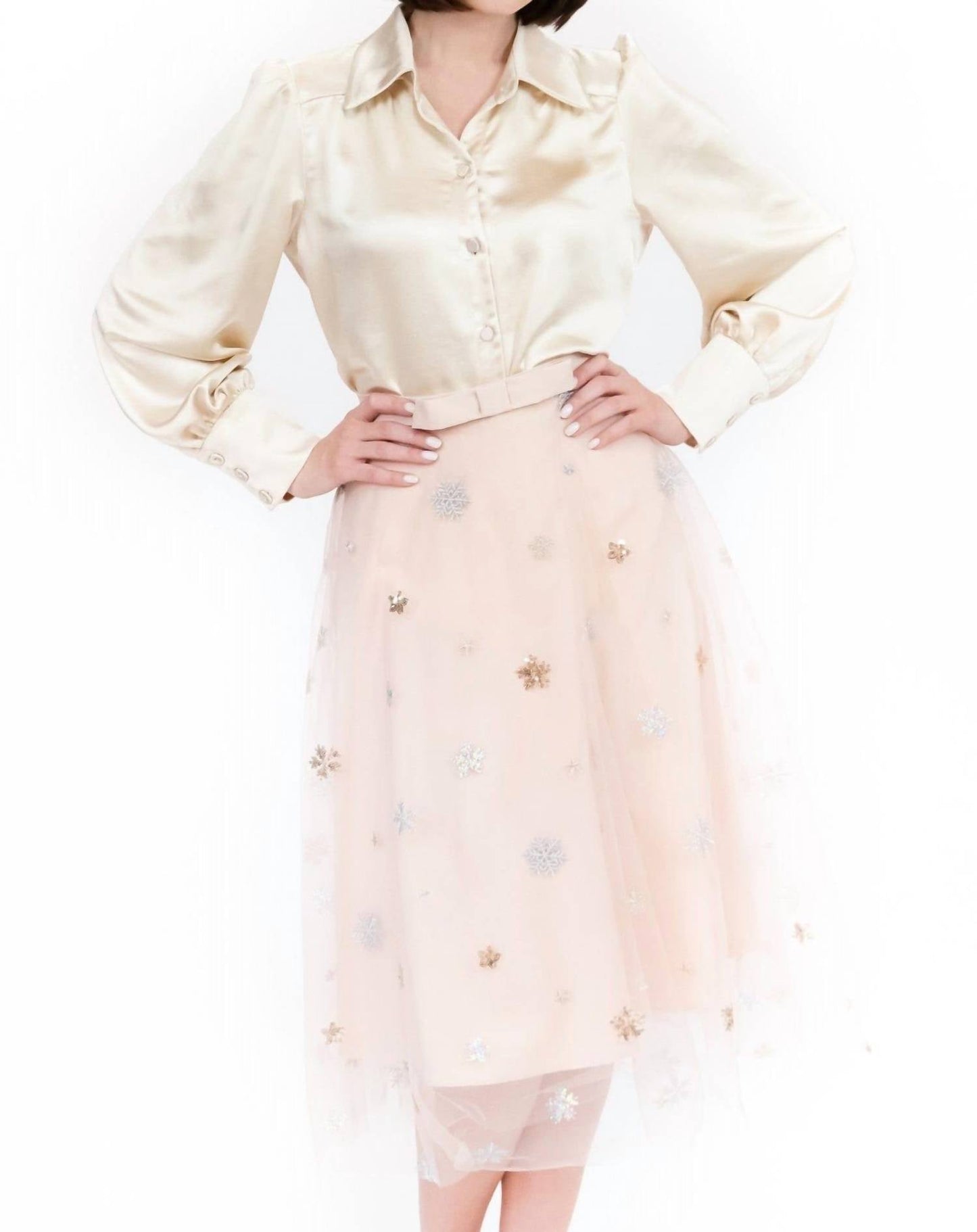 Eva Franco - Metallic Tulle Skirt