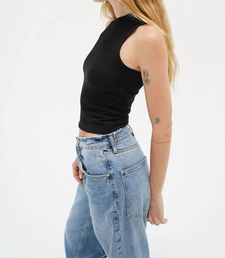 Lna - Double Layer Lurex Rib Sleeveless Top