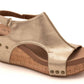 Corkys Footwear - Women's Carley - Antique Gold Wedge Sandal