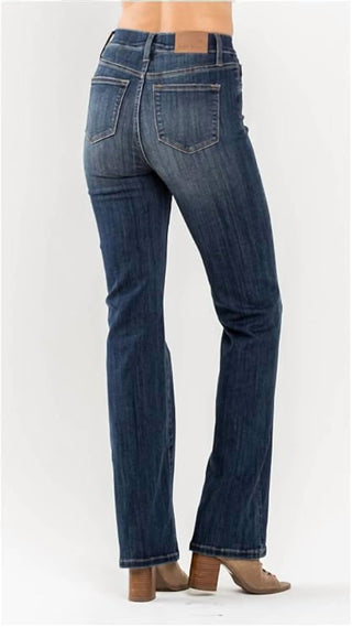 Judy Blue - Calça jeans bootcut slim de cintura alta
