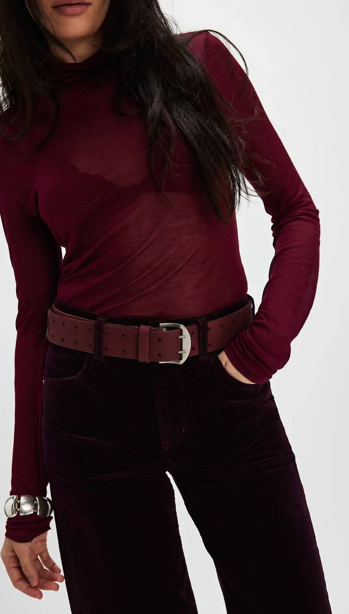 Free People - Women's Double Cross Leather Belt