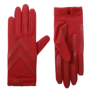 Isotoner - Luvas curtas Chevron femininas