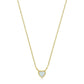 Eklexic - Women's Micro Opal Heart Pendant Necklace