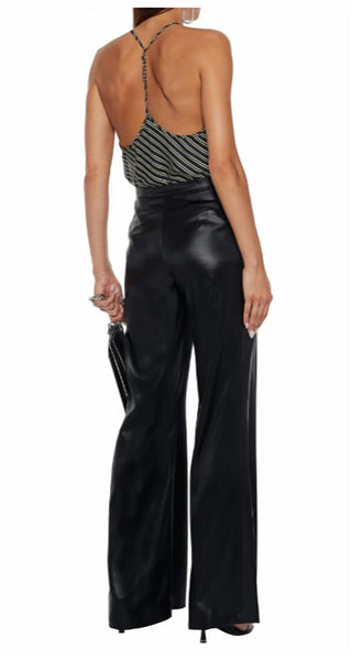 Alexander Wang - Striped Crinkled-Satin Camisole