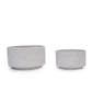 2 Pieces Ceramic Flowerpot Set, Milk White
