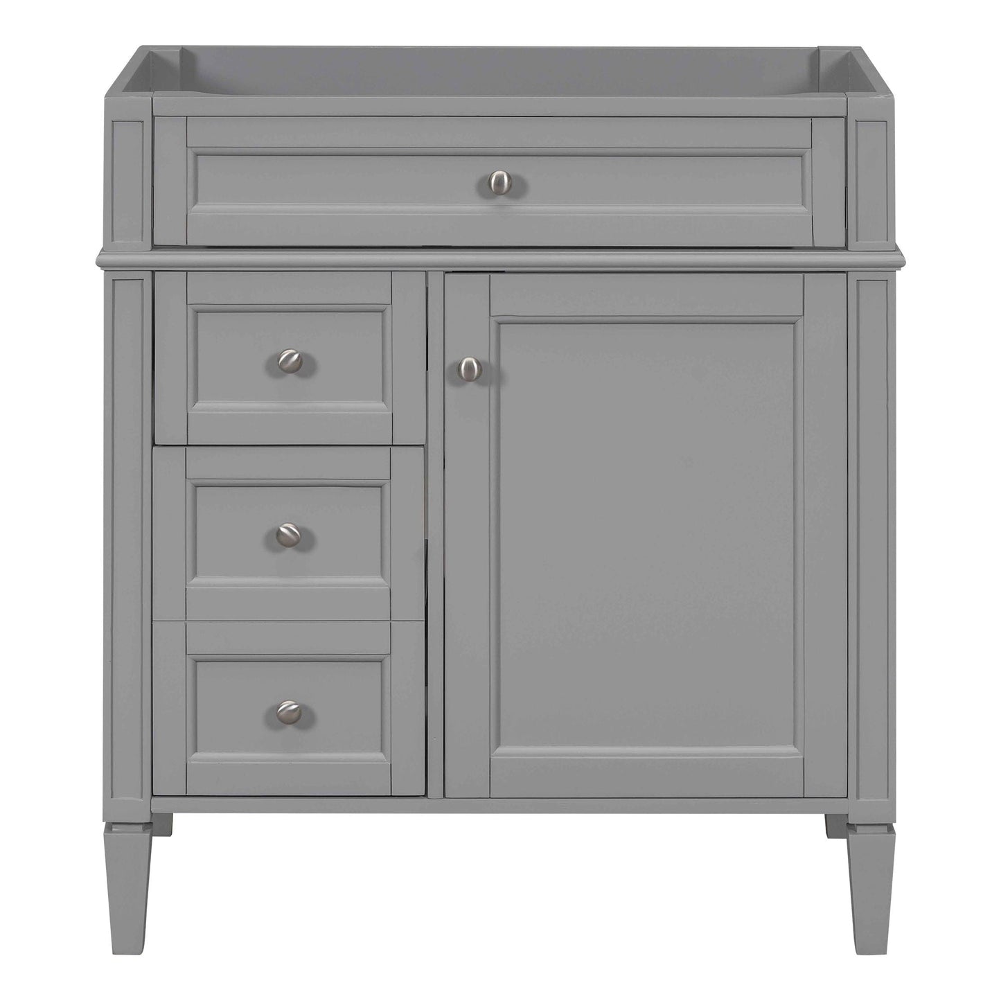Bathroom Vanity With 2 Drawers and Tip-Out Drawer Storage Cabinet