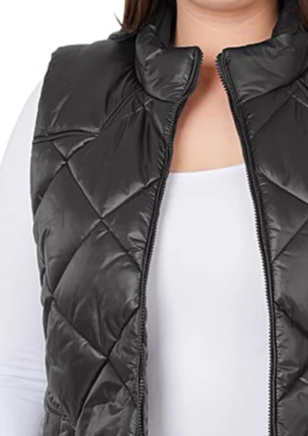 Zenana - Sleeveless Quilted Vest - Plus