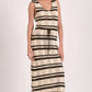 Elan - Striped Crochet Midi Dress