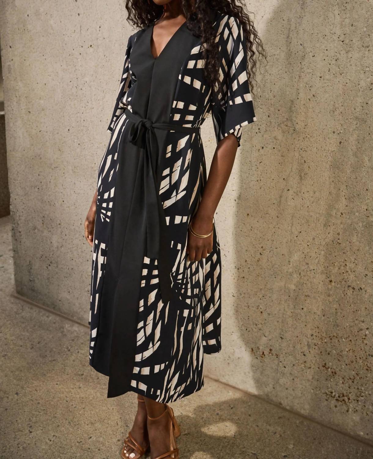 Joseph Ribkoff - Tropical Print Midi A-line Dress