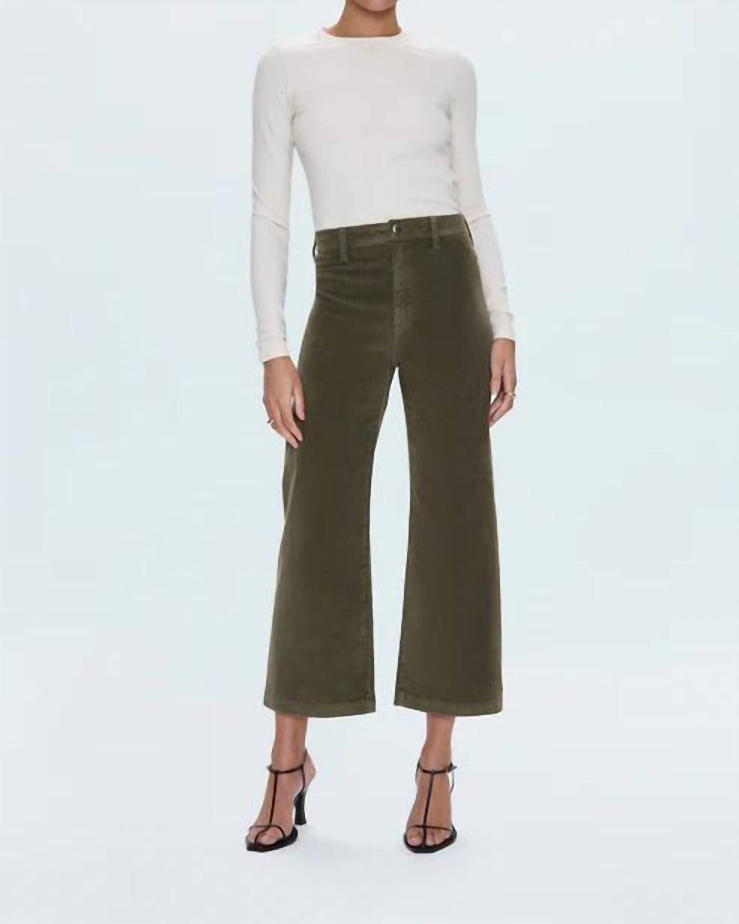 Pistola - Penny Crop High Rise Wide Leg Jeans
