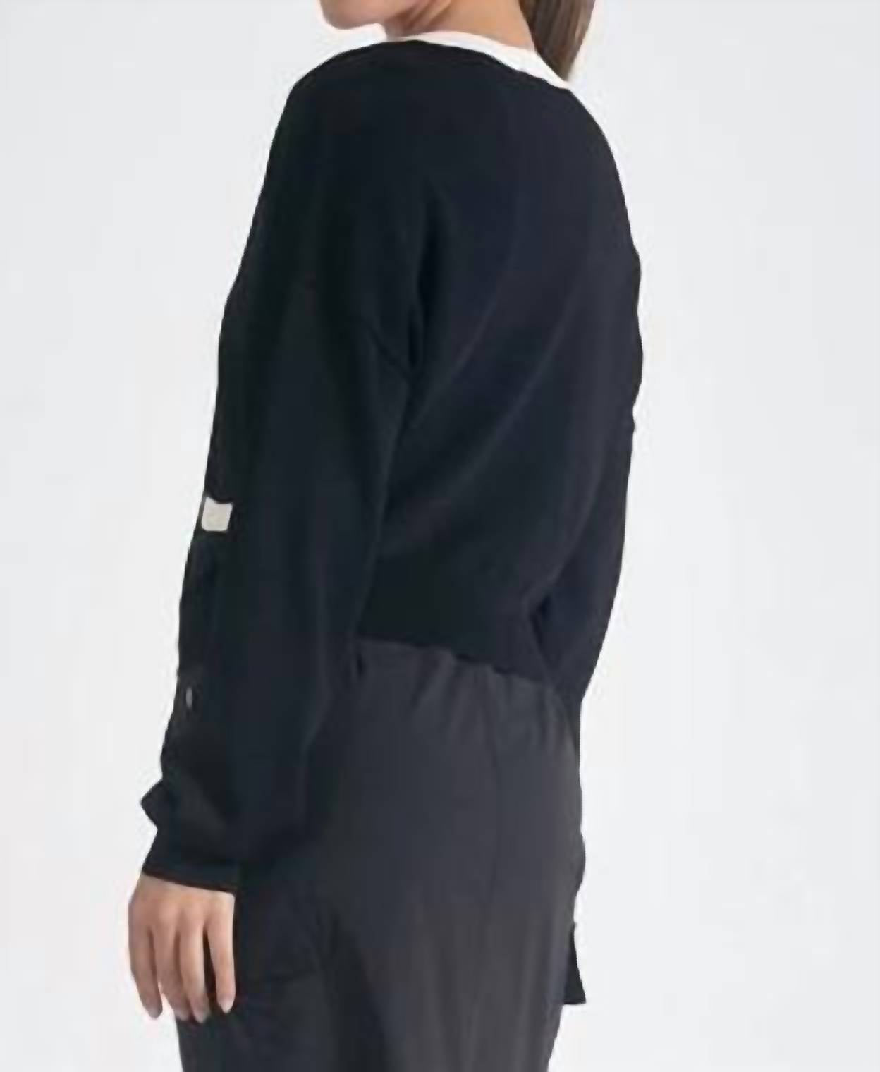 Elan - Accent Trimmed Cardigan