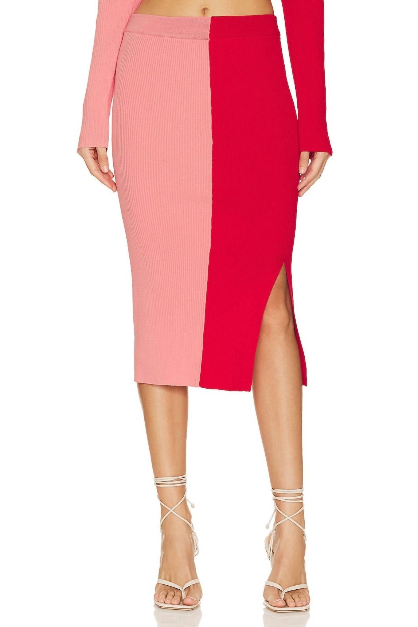 Steve Madden - TWO TONE MIDI SKIRT