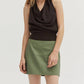 Crescent - Vegan Leather Mini Skirt