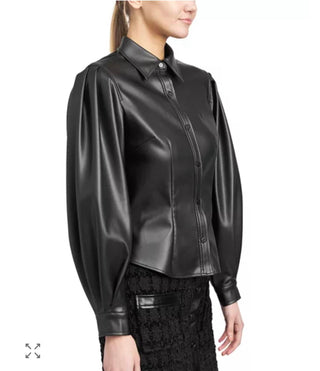 En Saison - Rylee Faux Vegan Leather Top