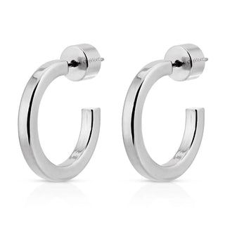 Eklexic - Brincos de argola Huggie Ava de 0,5" para mulheres