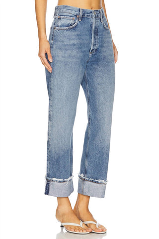 Agolde - Calça Jeans Fran Low Slung Easy Straight