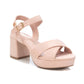Xti - Women's Suede Heeled Platform Sandals