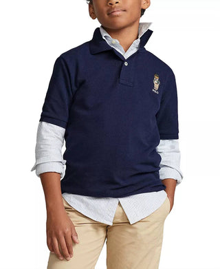 Polo Ralph Lauren - camisa polo infantil de malha com estampa de urso