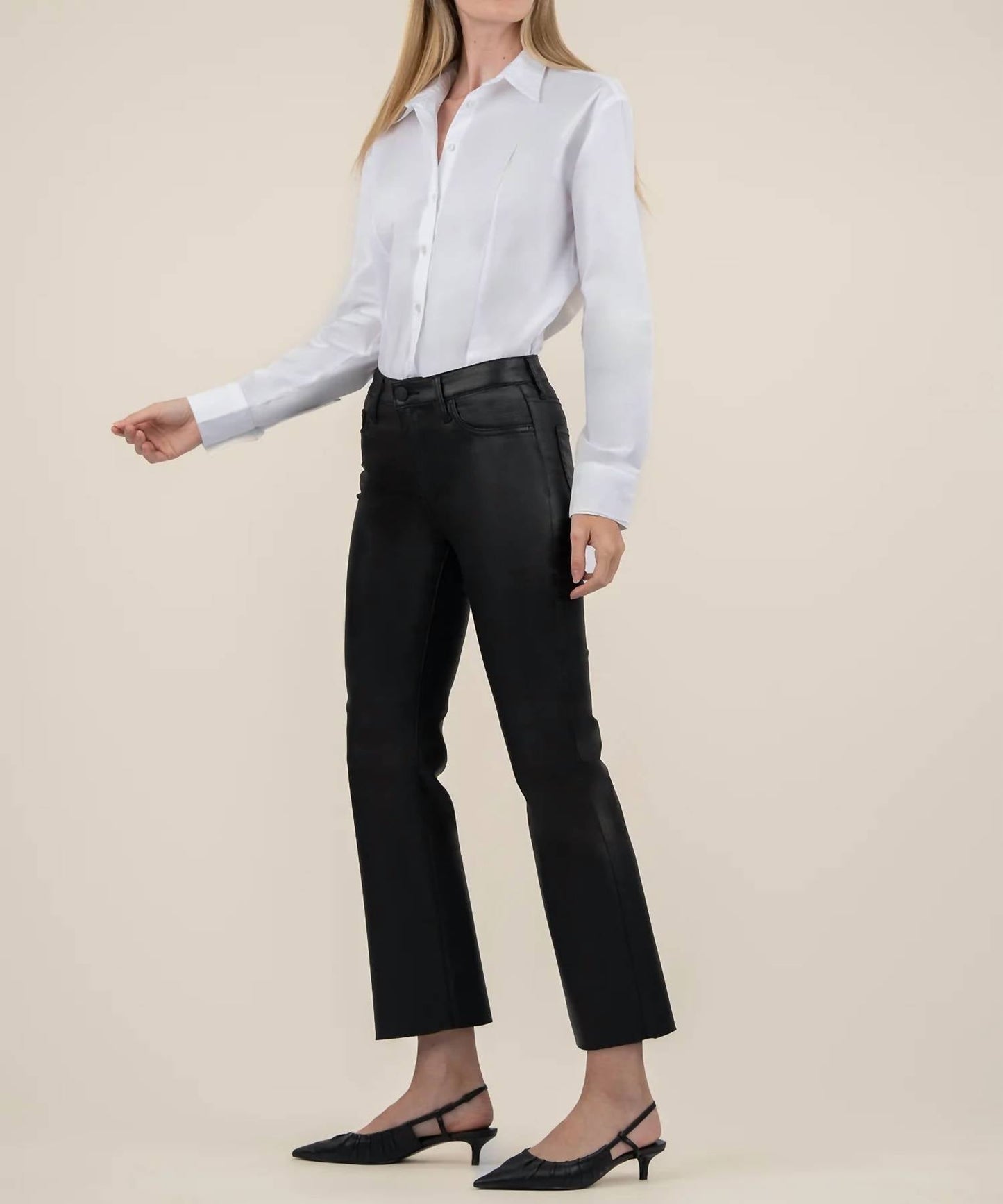 Kut From The Kloth - Kelsey Coated High Rise Ankle Flare