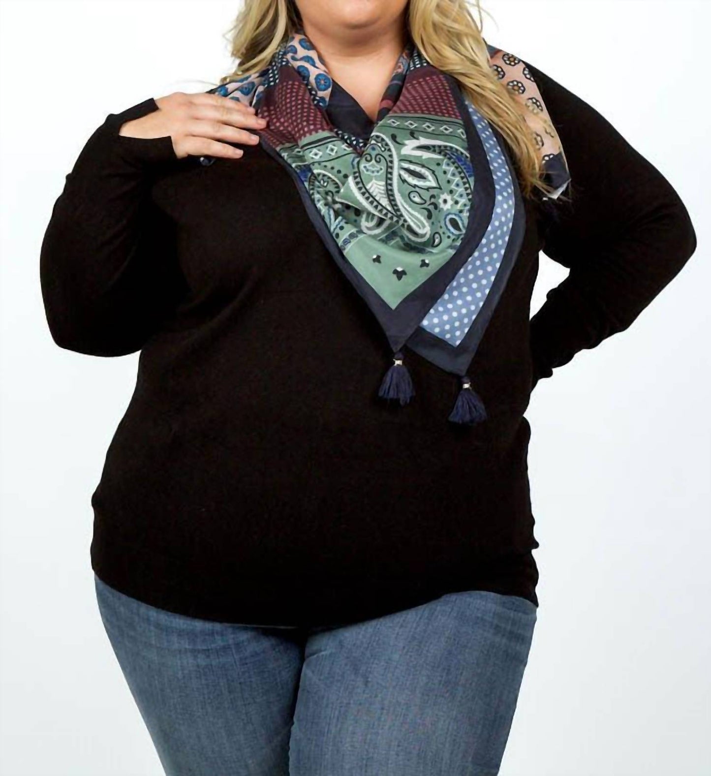 Echo - FOULARD SQUARE TASSEL SCARF