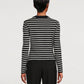 Alexander Mcqueen - Asymetric Embellished Stripped Wool Blend Sweater
