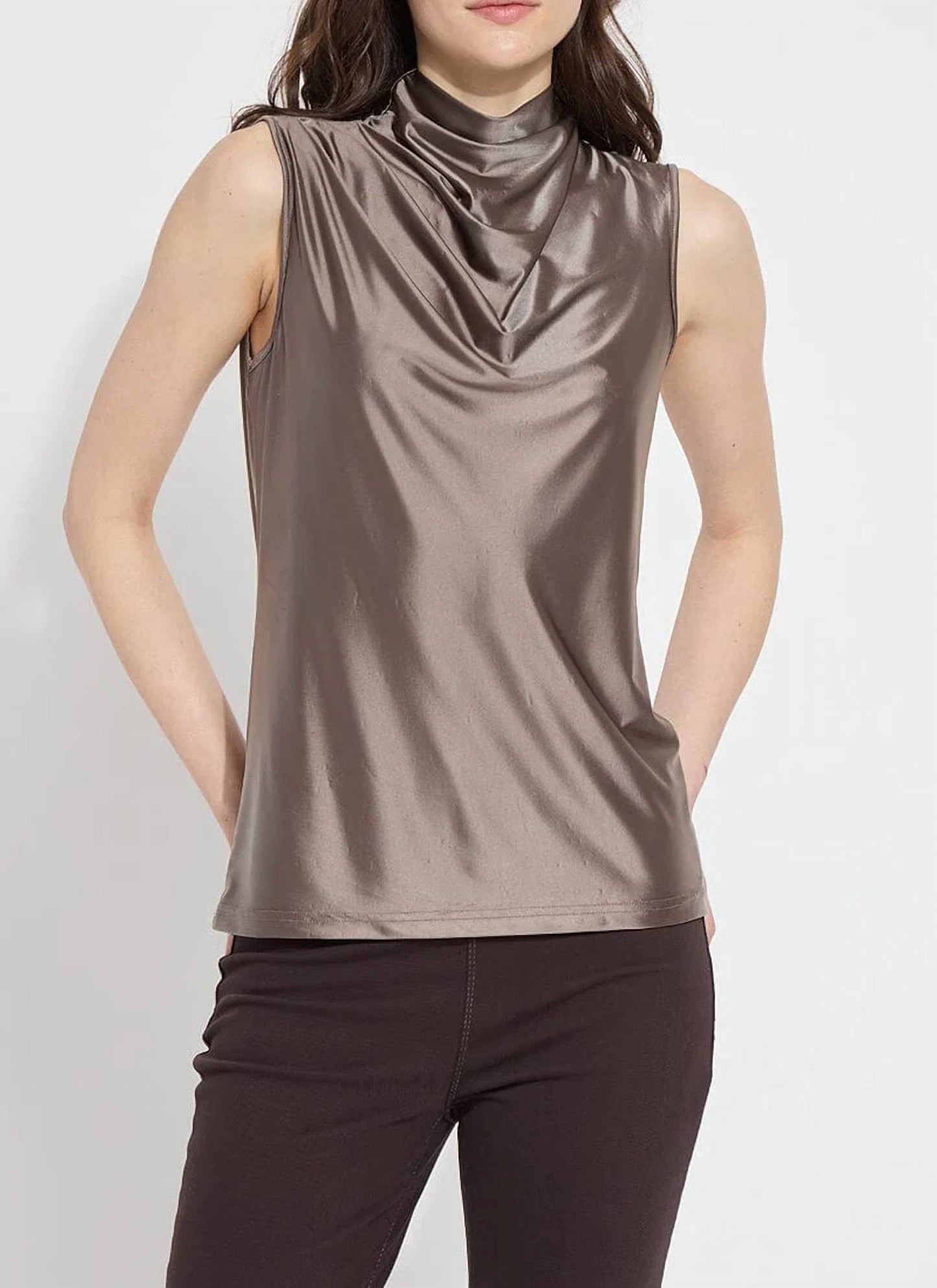 Lysse - Irina Satin Turtleneck Top