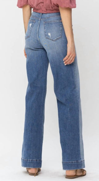 Judy Blue - Calça jeans Phoenix de perna larga