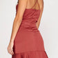 She + Sky - Cowl Neck Ruched Dress