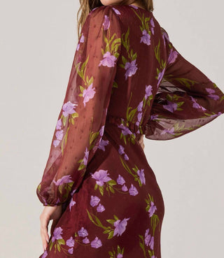 Astr - Calantha V-neck Floral Maxi Dress
