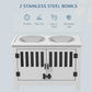 PawHut Large Elevated Dog Bowls with Storage Cabinet