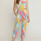 Entro - Geometric Print Tank Jogger Jumpsuit