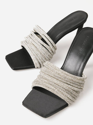 Jonathan Simkhai - Mule Lena Multi Strap Crystal Feminino